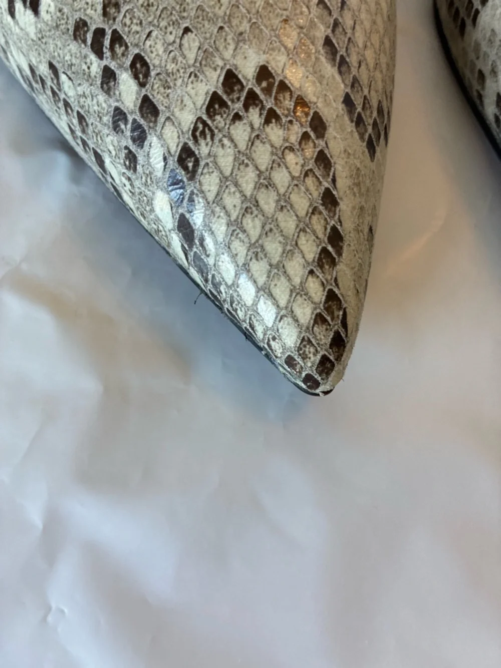 FRANCO SARTO pump romi gray snake print Sz 8.5